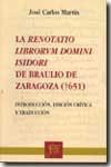 La Renotatio Librorvm Domini Isidori de Braulio de Zaragoza (651)