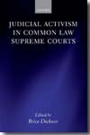 Judicial activism in common Law Supreme Courts. 9780199213290