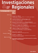 Revista Investigaciones regionales, Nº 23, año 2012 