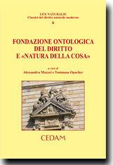 Fondazione ontologica del Diritto e <<natura della cosa>>