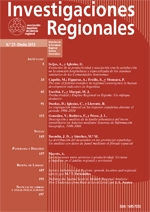 Revista Investigaciones regionales, Nº 27, año 2013