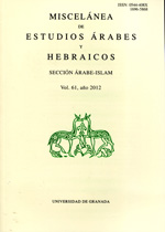 Miscelánea de Estudios Árabes y Hebraicos. Nº 61, año 2012