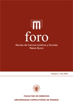 Foro. Revista de Ciencias Jurídicas y Sociales. Nueva Época; Vol. 5, Núm. 1 / 2007. 100964720