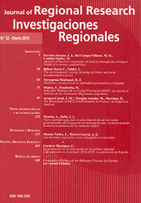 Revista Investigaciones Regionales, Nº 33, año 2015