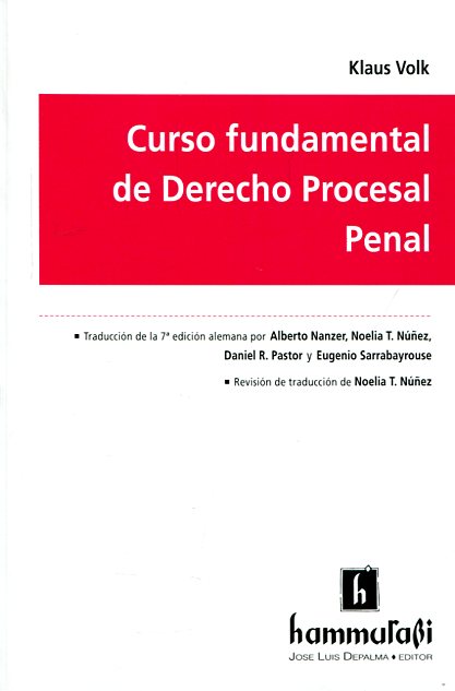 Curso fundamental de Derecho procesal penal. 9789507417405