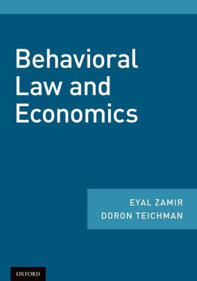 Behavioral Law and economics. 9780190901356