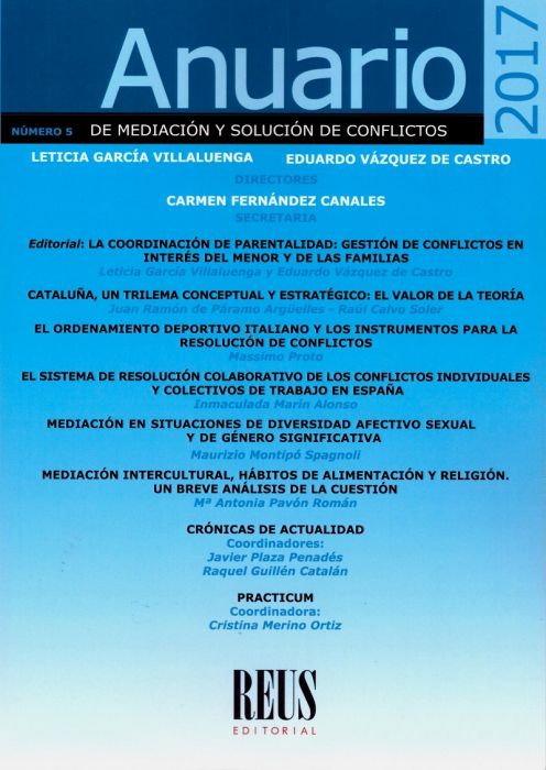 Anuario de Mediación y Solución de Conflictos, Nº 5, año 2017