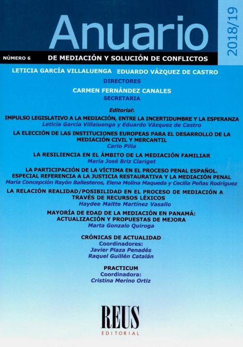 Anuario de Mediación y Solución de Conflictos, Nº 6, año 2020