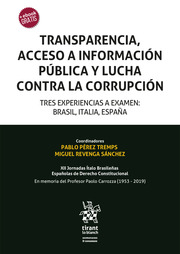 Transparencia, acceso a información pública y lucha contra la corrupción. 9788413784007